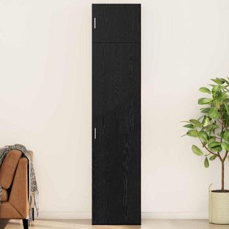 vidaXL Storage Cabinet Black oak 50 x 41 x 225 cm Engineered wood Vidaxl