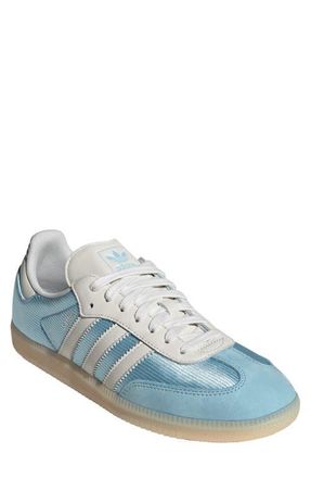 adidas Gender Inclusive Samba OG Sneaker in Icey Blue/Sand Strata at Nordstrom, Size 11.5 Womens