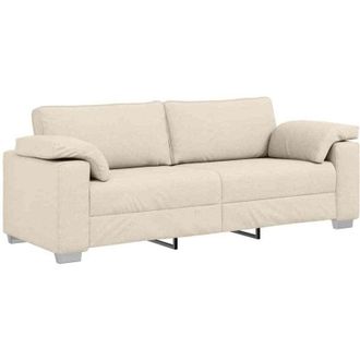 vidaXL Vidaxl - Divano con cuscino con cuscino Beige 219 x 77 x 82 cm Tela