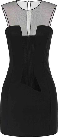 Nensi Dojaka Tulle Insert Dress