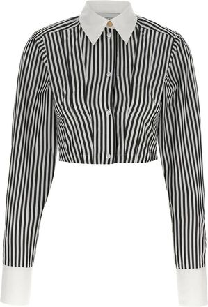 Sportmax Shirts, female, Multicolor, S, Abano Cropped Shirt