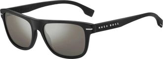 HUGO BOSS Authentieke Stijlvolle Zonnebril Premium Kwaliteit - Heren - Zonnebrillen - Zwart - 55 MM - Accessoires