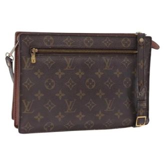 Louis Vuitton Pre-owned Enghien Schoudertas - Dames - Pre-owned - Bruin - Maat: ONE Size Leer