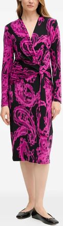 Joseph Ribkoff Abito midi con stampa paisley - Nero