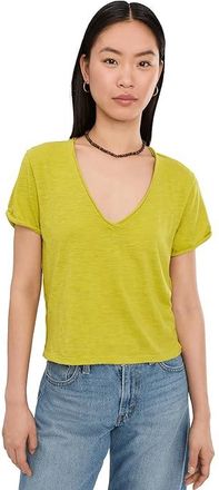 Free People We The Free Take 2 T-Shirts Womens Clothing Warm Olives : LG (Womens 12-14), Cotton/Polyester
