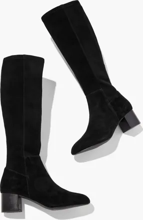 Talbots Sophie Stretch Suede Tall Boots - Black - 10 1/2 M Talbots
