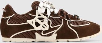 Naked Wolfe Adored Mesh Sneaker in Brown Suede at Nordstrom, Size 10.5