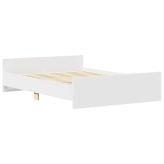 Berkfield Home Durable Bed Frame with Headboard & Footboard White 140x190 cm