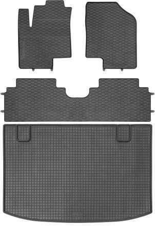 OEM Hyundai Ix20 Minivan De Mayo De 2010 A 2019. Juego: Alfombrillas De Goma Para Coche + Alfombrilla Para Maletero