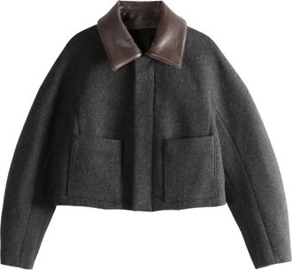 Auralee pocket collared jacket - Grey