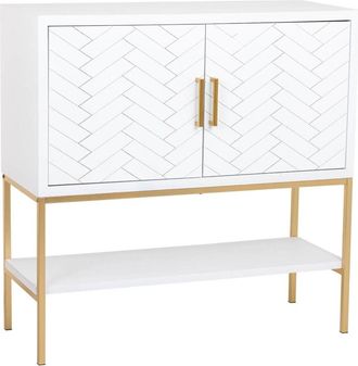 Wanderlust Deco Aparador 2 Puertas Madera Y Metal 100x40x100h Cm