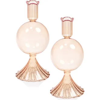 Zodax Treviso Bulb Set of 2 Vases in Peach/Purple at Nordstrom Rack