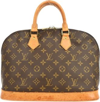 Louis Vuitton Alma Handbag Monogram Canvas Brown Canvas Handbag (Pre-Owned)