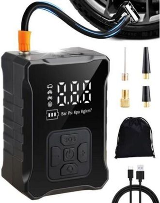 OEM Mini Compresor De Aire, Inflador De Neum&aacute;ticos Port&aacute;til, Bomba El&eacute;ctrica Para Bicicleta Con Pantalla Lcd Digital Y Luz Para Motocicleta, Coche, Bicicl