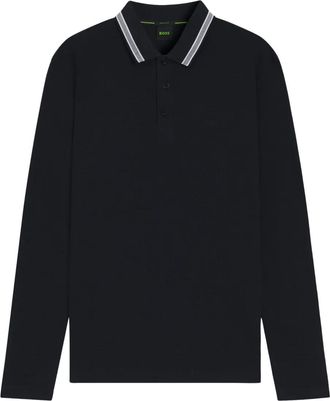 BOSS Polo con colletto a righe - Blu