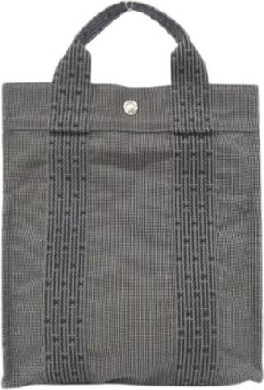 Herm&egrave;s Pre-owned Herline Sac A Dos PM Canvas Rugzak - Dames - Vintage Rugzakken - Zwart - ONE Size - Vintage
