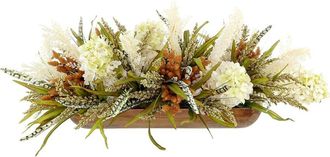 Creative Displays Inc. Handmade Fall Hydrangea & Heather Arrangement In Ceramic Pot