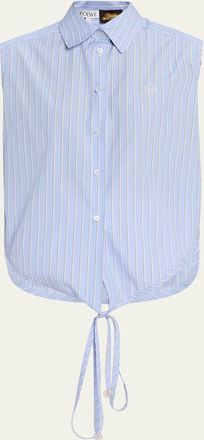 Loewe x Paulas Ibiza Striped Cotton-Blend Sleeveless Top