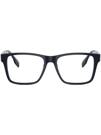 Burberry Sunglasses logo-embossed glasses - men - Acetate - 55 - Blue