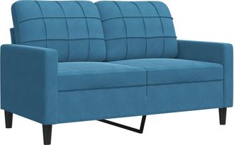vidaXL Vidaxl - Divano A 2 Posti Blu 120 Cm In Velluto