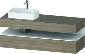 Duravit Duravit - Qatego Consola Mueble Bajo Lavabo, 2 Cajones, 2 Cajones