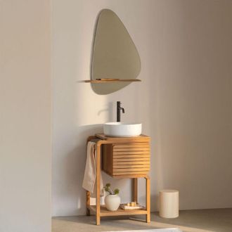 Sklum Conjunto De Mueble De Ba&ntilde;o En Madera De Teca Bradley Sklum