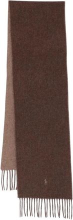 Polo Ralph Lauren Klassieke Omkeerbare Sjaal - unisex - Sjaals - Bruin - ONE Size - Wol - Accessoires