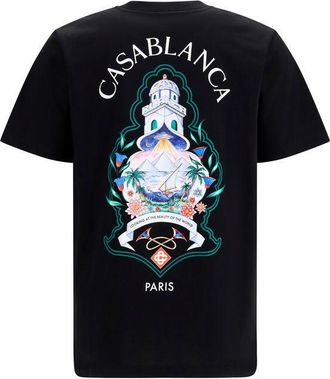Casablanca Mens Black Cotton T-Shirt