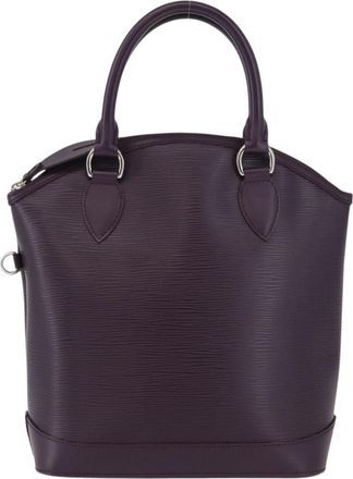 Louis Vuitton Lockit Handbag Epi Leather Purple Leather Handbag (Pre-Owned)