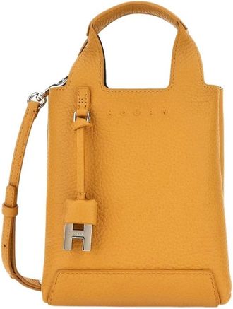Hogan Mini Shopping Bag - Dames - Handtassen - Geel - ONE Size - Leer - Tassen