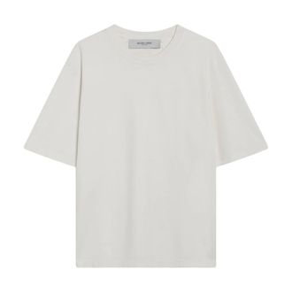 Golden Goose T-Shirts, female, White, Size: M T-shirt Relaxed Fit Logo Patch