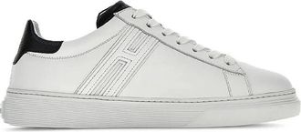 Hogan Witte leren sneakers met antislipzool - Heren - Sneakers - Wit - 41 1/2 EU - Schoenen