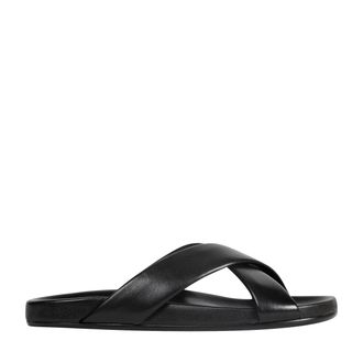 Saint Laurent Smooth Leather Nichols Slides