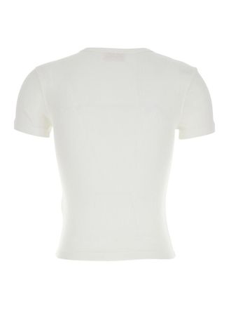 Diesel Logo-Embroidered Cotton T-Shirt - White