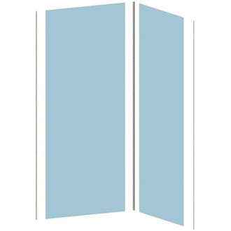 Vente-Unique Pannello da parete per il bagno con profili inclusi l. 90 x l. 120 x h. 210 cm - Lotto di 2