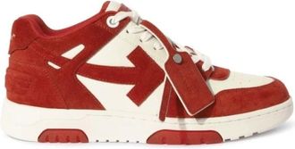 Off-white Schoenen, Heren, Rood, 42 EU, Polyester, Out Of Office Sneakers