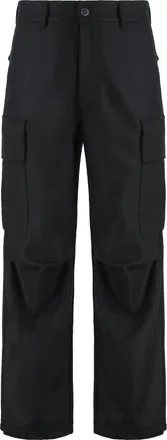 Darkpark Mens Wool Cargo Pants Black Virgin Trousers