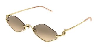 Gucci GG1604S 003 Womens Sunglasses Gold Size 53