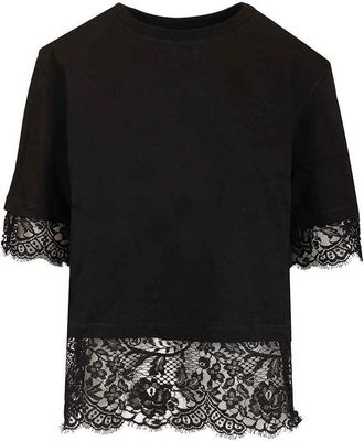 Alexander McQueen Cotton T-Shirt With Lace