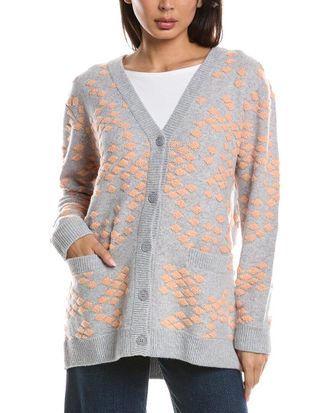 Fort&eacute; Cashmere Loop Stitch Cashmere Cardigan