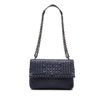 Bottega Veneta Tweedehands Kleine Nappa Intrecciato Geplooide Olimpia Schoudertas