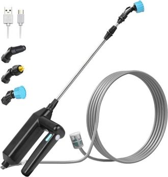 OEM Pulverizador El&eacute;ctrico - 7,4 V 2&times;2000 Mah - Tubo 5 M - Lanza Telesc&oacute;pica - 3 Boquillas - Jard&iacute;n Techos Limpieza