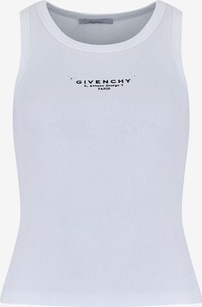 Givenchy Geripptes Tanktop mit Print GIVENCHY Stamp