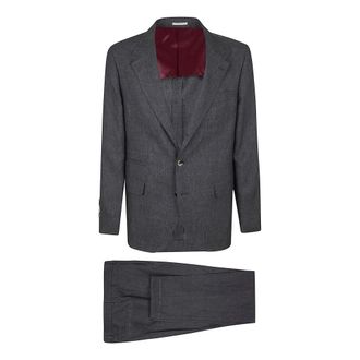 Brunello Cucinelli Abito Leisure - male - Brunello Cucinelli - Single Breasted Suits - Gray - XL - Suits