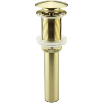 OEM Tap&oacute;n De Desag&uuml;e Para Grifo De Lavabo Chapado En Oro Sin Rebosadero, Lavabo Con Desag&uuml;e Autom&aacute;tico - Crezuo