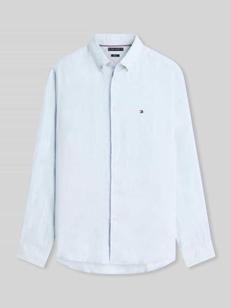 Tommy Hilfiger Regular Fit Freizeithemd aus reinem Leinen in Hellblau, Gr&ouml;&szlig;e L