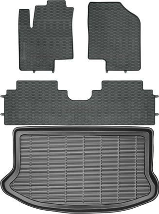OEM Juego De Alfombrillas De Goma Para Coche Y Maletero Para Kia Venga Minivan (modelos 2010-2017)