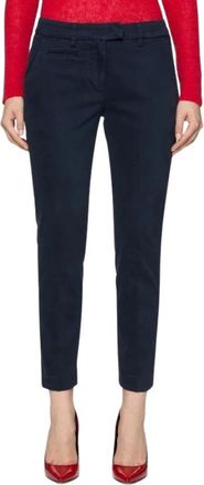 Dondup Dames, Broeken, Blauw, Maat: W25 Katoen