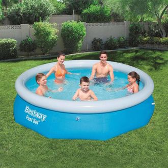 Trade Shop Trade Shop - Piscina Gonfiabile Fast Set Rotonda 305x76cm Predisposta Per Pompa Filtro 57266