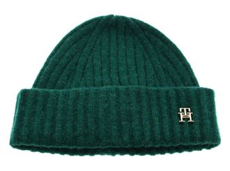 Tommy Hilfiger Womens Tommy Modern Fluffy Beanie Knitted Hat, Prep Green, OS